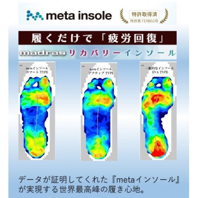履くだけで『疲労回復madrasリカバリーシューズ【指圧 】 M511BGMTブラック 24.5cm