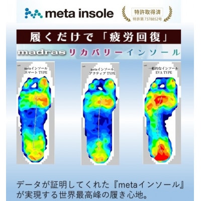 履くだけで『疲労回復madrasリカバリーシューズ』【指圧 】M510BGMT ホワイト24.5cm