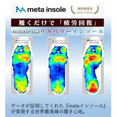 履くだけで『疲労回復madrasリカバリーシューズ』【指圧 】M510BGMT ホワイト26.0cm