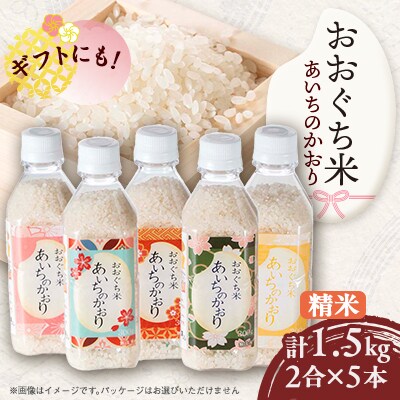 おおぐち米　あいちのかおり(2合×5本入)　精米