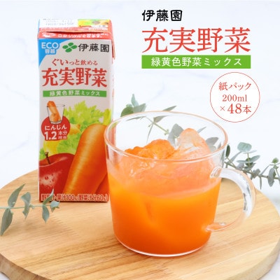 伊藤園 充実野菜 緑黄色野菜ミックス 紙パック 200ml×48本 IT012
