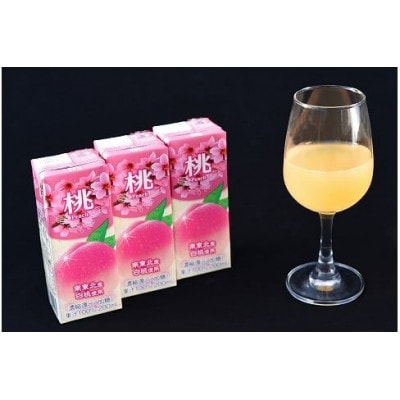 フルーツジュース2種(りんご・桃)200ml×各9本セット(合計18本)MB006