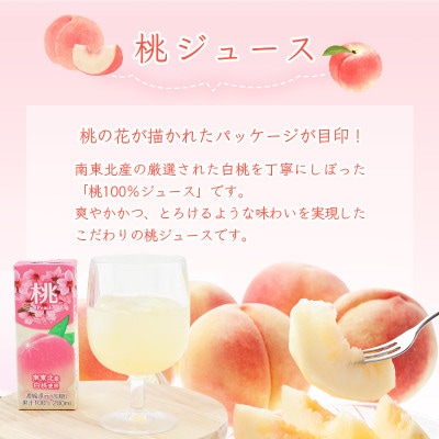 フルーツジュース2種(りんご・桃)200ml×各9本セット(合計18本)MB006