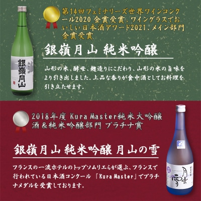 銀嶺月山 冬の3種 地酒飲み比べセット(720ml×3本)　015-E28