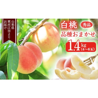 山形の白桃 1.4kg(4～6玉) 品種おまかせ 秀品　2026年産