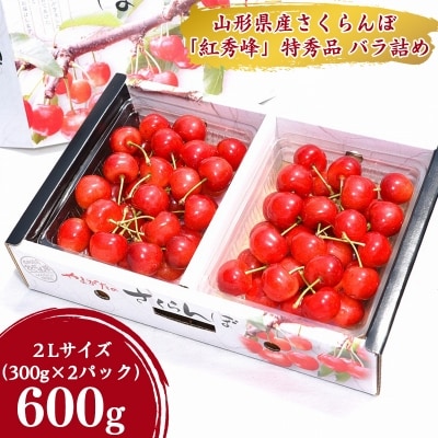 2023年産 さくらんぼ 「 紅秀峰 」 600g 特秀品 2Lサイズ 山形県産　025-A06 | ふるさと納税のお礼品
