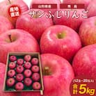 【2025年産】山形県産サンふじりんご 約5kg (12~20玉入り)