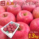 【2025年産】山形県産大玉サンふじりんご 3kg (7~9玉入り)