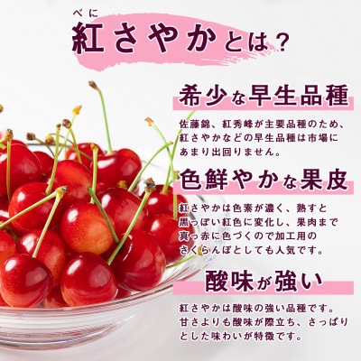 【2027年産・先行受付】山形県産 さくらんぼ 紅さやか 約1kg Sサイズ以上 バラ詰め