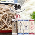 亀山製麺所のお腹いっぱいセット40人前(計20束)【蕎麦 饂飩 ひやむぎ 素麺】　011-F33