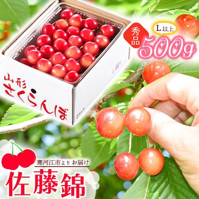 《先行予約》 令和8年産 山形のさくらんぼ 「佐藤錦」500g 秀品 L以上