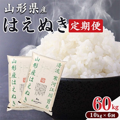 【発送月固定定期便】はえぬき10kg(5kg×2袋) (精米) 11月～4月発送 全6回