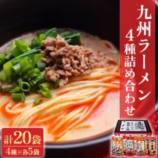 九州ラーメン詰合せ　龍麺三昧(4種×5本)※計20本セット