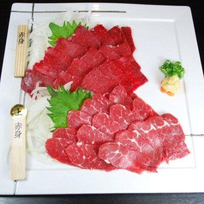 2019年10月発送開始『定期便』桜屋 上赤身馬刺し(200g)と赤身馬刺し(240g)全3回