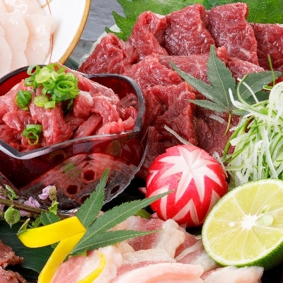 馬刺し4種ファミリーセット　400g(宇城市)