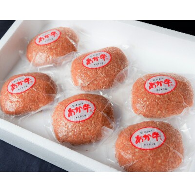 あか牛100%ハンバーグ 120g×6個(宇城市)