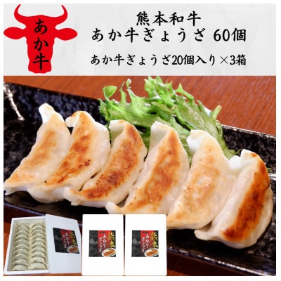 熊本和牛あか牛ぎょうざ 60個(20個入り×3箱)(宇城市)