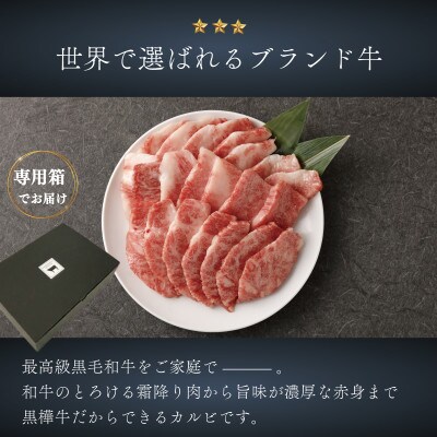 焼き肉 黒毛和牛 カルビ 計約750g(約250g×3P)【杉本本店】(宇城市)