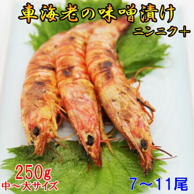 車海老の味噌漬けニンニク+ 250g (7~11尾)中～大サイズ 車えび