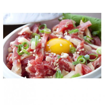 熊本直送　国産ブロック肉馬刺し霜降り(中トロ)500g+ユッケ100gセット(宇城市)