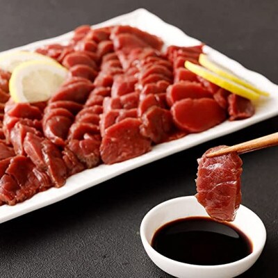 熊本直送　純国産馬刺し　霜降り馬トロ150g+赤身200gセット(宇城市)