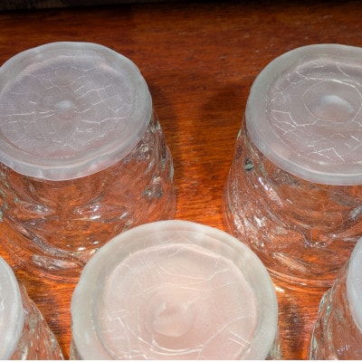 熊本県宇城市 吹きガラス「結び」ロックグラス タイプ クリア 1個【吹きがらす肥後瑠璃工房】