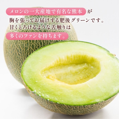 熊本県産肥後グリーンメロン1玉 約1.3kg(宇城市)