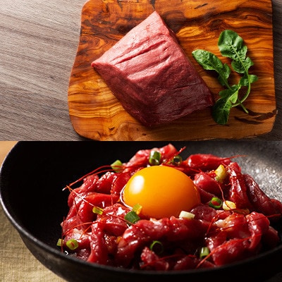 「本場・熊本特産」馬刺し4種の食べ比べ(宇城市)