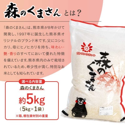 【令和8年産新米】　森のくまさん(精米)5kg　JA熊本うき