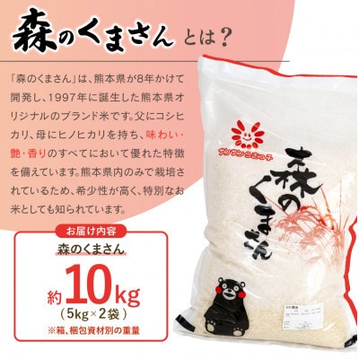 【令和8年産新米】　森のくまさん(精米)10kg　JA熊本うき