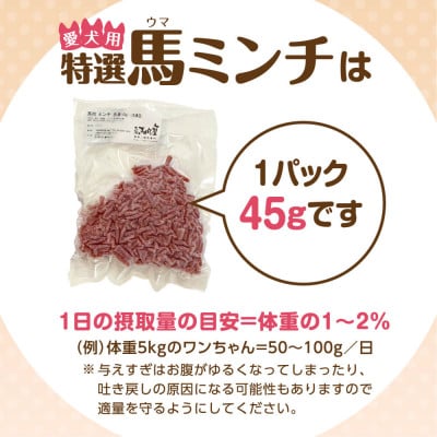 特選馬ミンチ　44パックセット　大阪馬肉屋　ワンちゃん大喜び