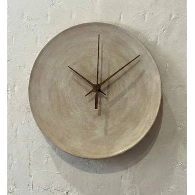 【さとふる限定】時計 木の針のしろい時計