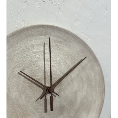 【さとふる限定】時計 木の針のしろい時計