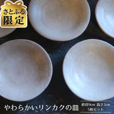 【さとふる限定】皿 小皿 やわらかいリンカクの皿 直径9cm 高さ2cm 5枚 セット