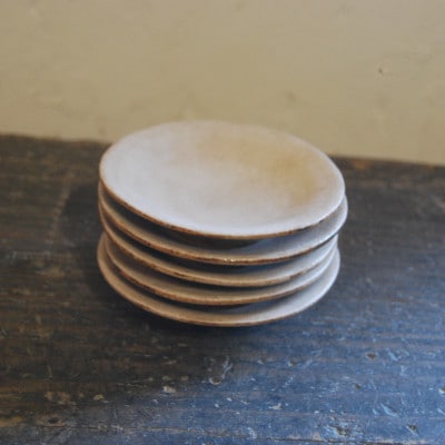 【さとふる限定】皿 小皿 やわらかいリンカクの皿 直径9cm 高さ2cm 5枚 セット