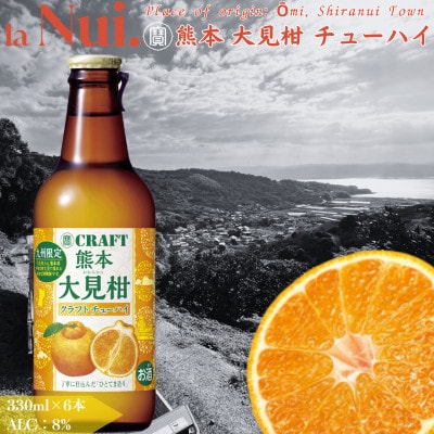 九州限定!! 宇城市 不知火 熊本大見柑 チューハイ 330ml×6本【la Nui.】
