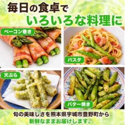 熊本 宇城市産 アスパラガス S～L 約1kg【日本フルーツ株式会社】(宇城市)