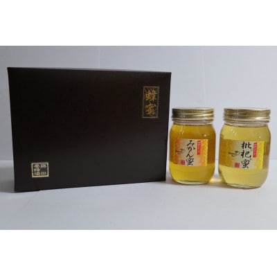 藤田養蜂場　はちみつセット(びわ蜜・みかん蜜　各500g)