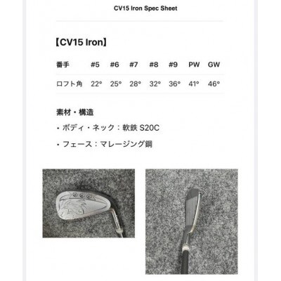 【オーダーメイド】アイアンセット エミリッドバハマ CV15 フジクラトヴィルシャフト|F44