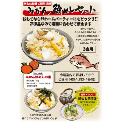 【吉井鮮魚】みかん鯛めしの素 3合炊き|A62