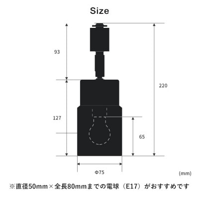 スポットライト 1灯 エトーレ ダクトレール用(グレー)