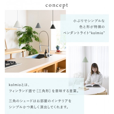 ペンダントライト 1灯 kolmio コルミオ(ダクト・ホワイト)