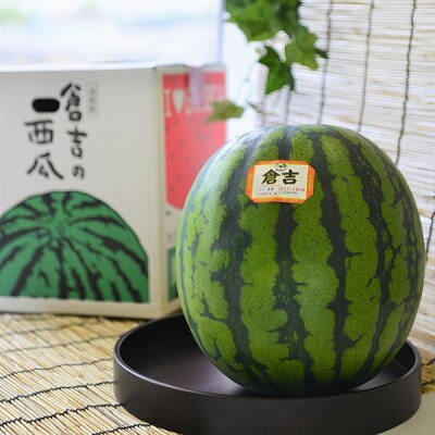 倉吉スイカ1玉(JA鳥取中央) 3Lサイズ