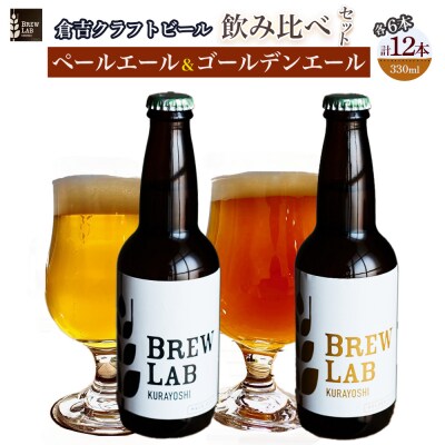 BREW LAB KURAYOSHI ペールエール&ゴールデンエール飲み比べセット(12本入)