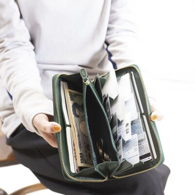 バルコス 長財布 BARCOS GLウォレット ラウンド型財布<ステラグランデ> グリーン