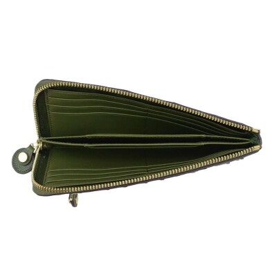 バルコス 長財布 BARCOS GLウォレット オーストリッチレザーL字型財布<リッコL> グリーン