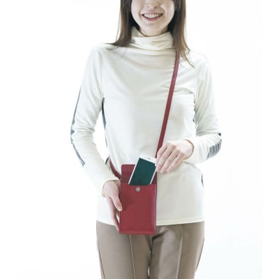 バルコス BARCOS 2way スマホ ポシェット レッド