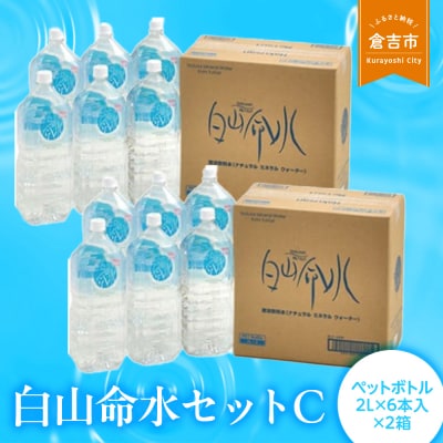 白山命水セットC(ペットボトル2L×6本入り×2箱) ミネラルウォーター 国産 水 白山命水 天然水