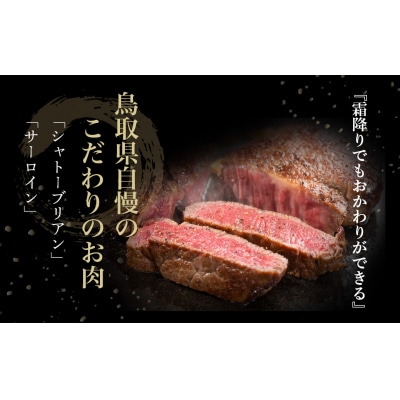 鳥取いなば万葉牛 シャトーブリアン・サーロインステーキセット (約150g×2)