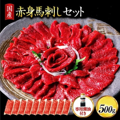 【国産】赤身馬刺しセット 500g　50g×10パック(南小国)